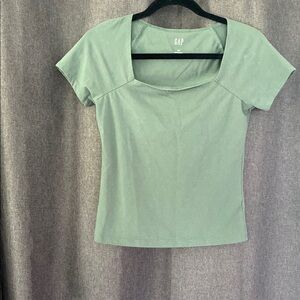 GAP Green Fitted Blouse T-Shirt